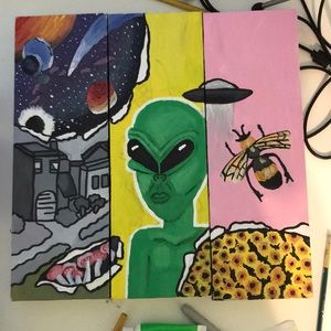 3 Piece Trippy Painting